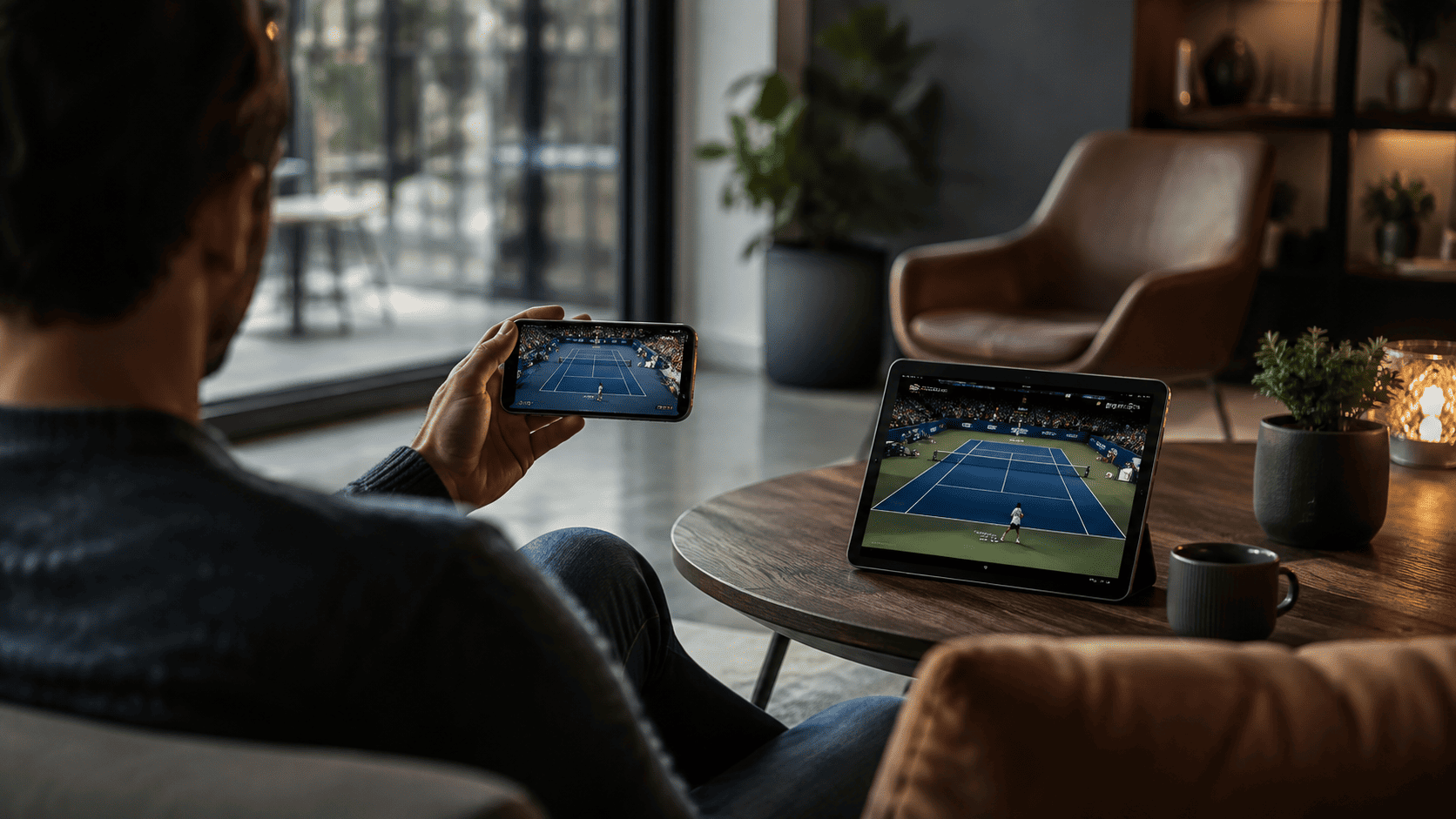 Hvor kan man se tennis i dag?