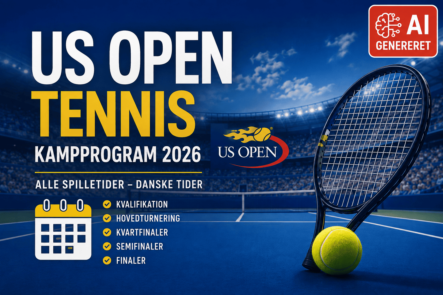 US Open tennis kampprogram